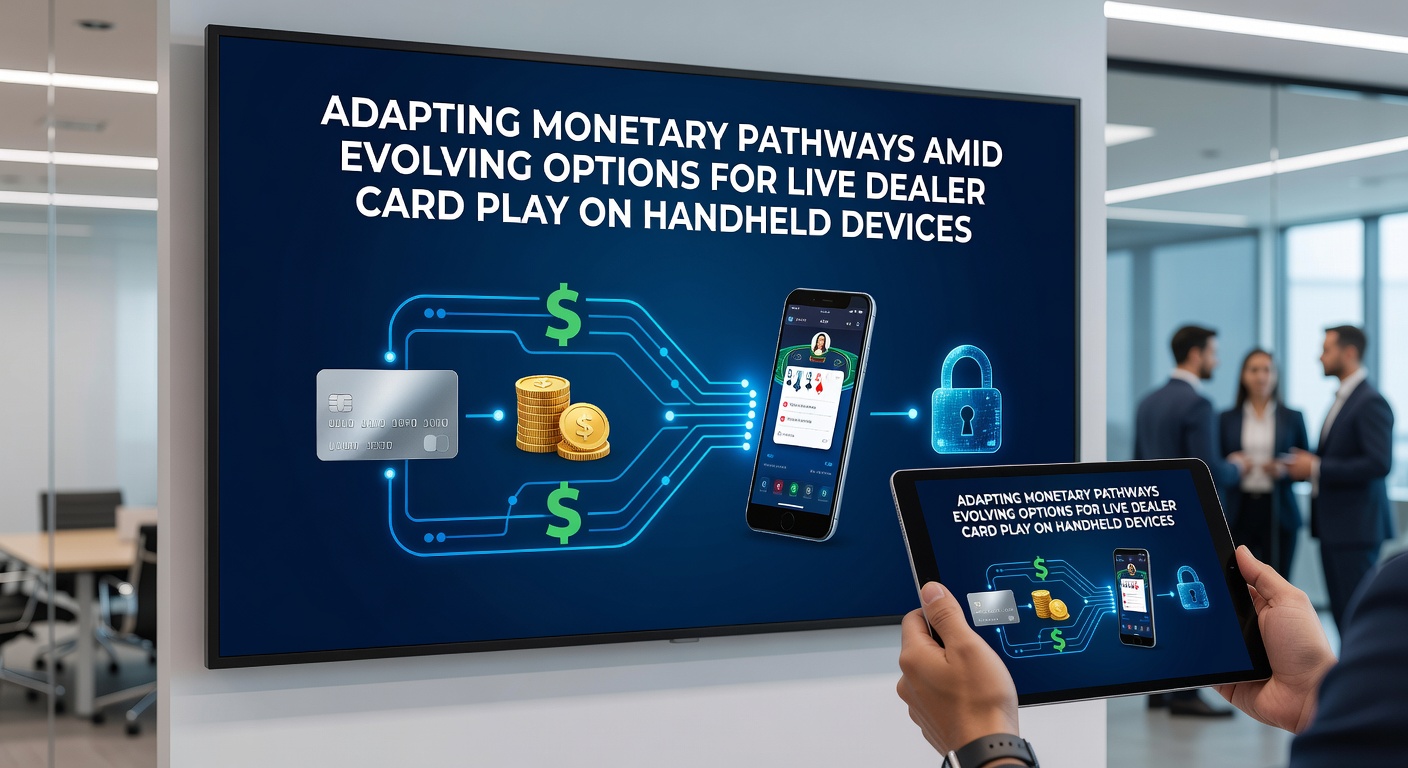 Mobile device displaying live dealer card game interface with payment options overlay