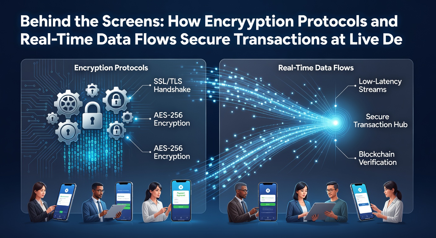 Real-time monitoring dashboard showing encrypted transaction flows between players and live dealer tables