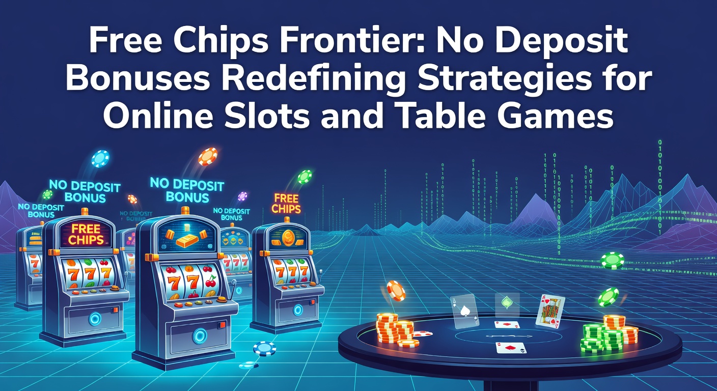 Vibrant online slot reels spinning with free chip bonuses highlighted, showcasing no-deposit promotions in action